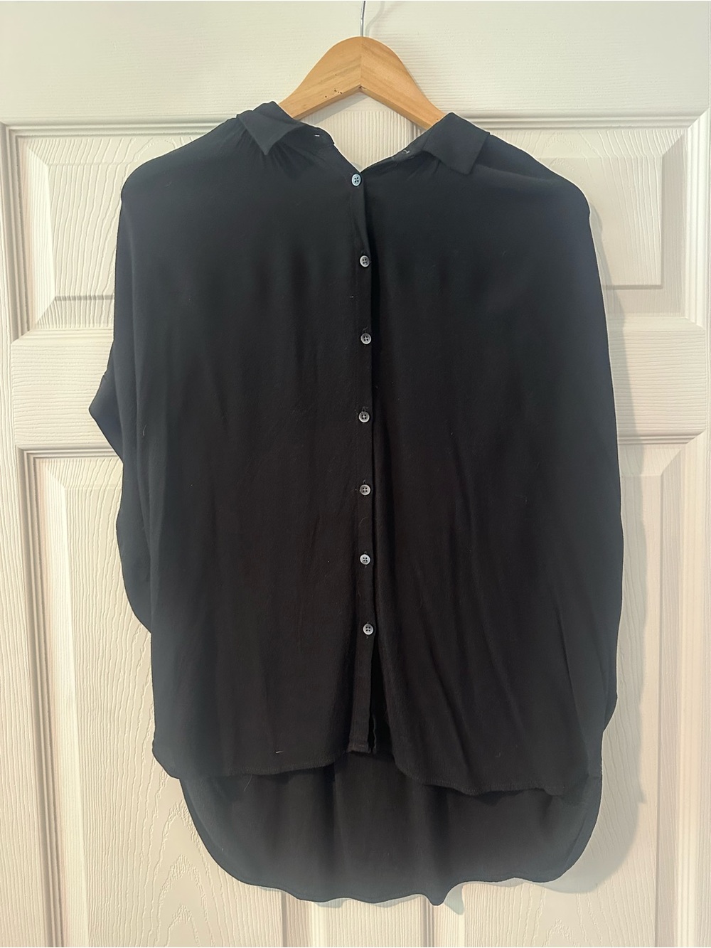 Madewell Draped Short Sleeve Button Down Shirt